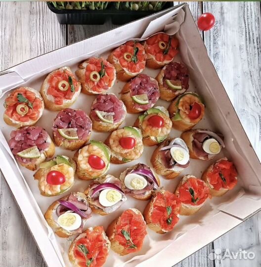 Фуршет закуски кейтеринг боксы