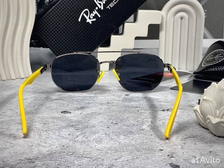 Очки Ray Ban Ferrari желтые