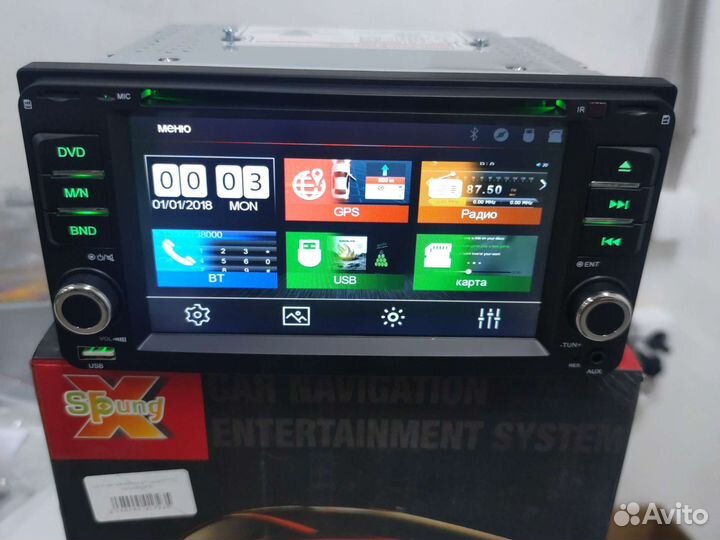 Штатная магнитола Toyota X-Sound 200х100,GPS/DVD