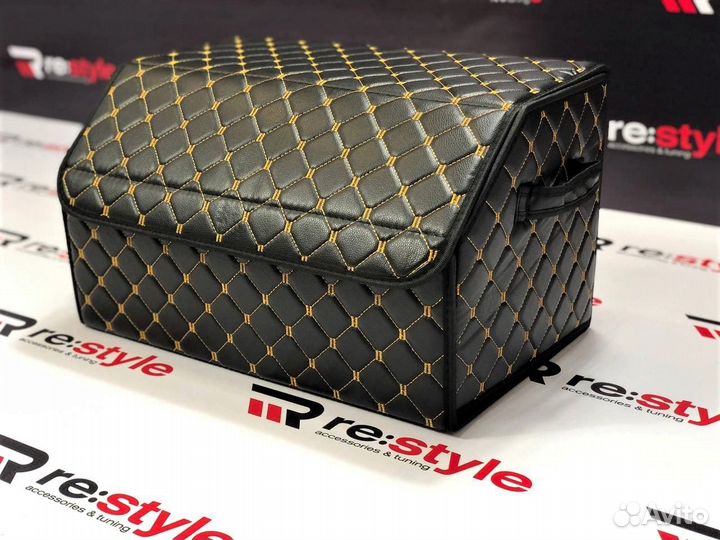 Органайзер средний Черный с золотой строчкой