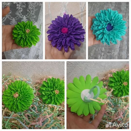 Бантики для волос ручной работы