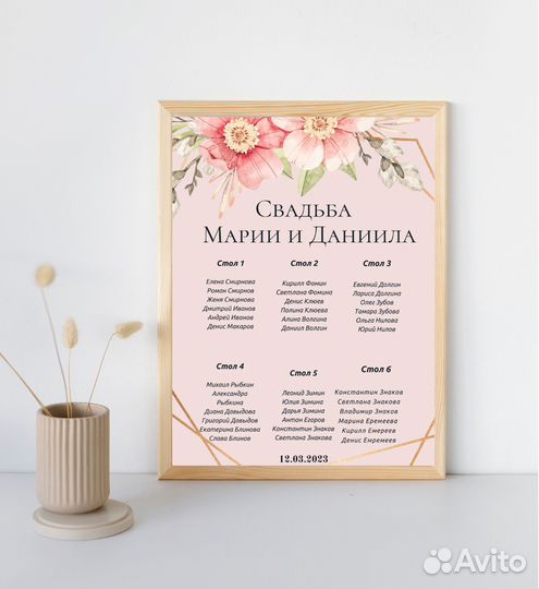 План рассадки гостей