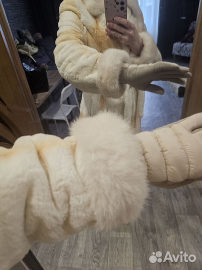 Шуба стриженный бобер с норкой