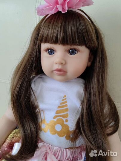 Кукла Реборн мягконабивная 60 см девочка