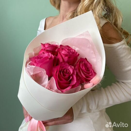 Розы 5 штук