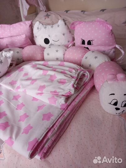 Бортики в детскую кроватку бу