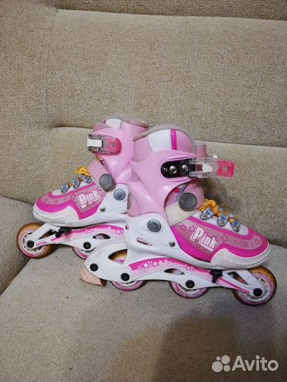 Роликовые коньки детские раздвижные для девочки