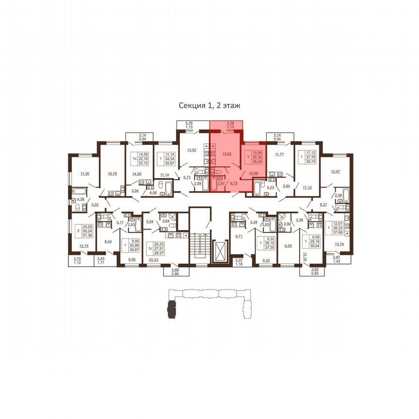 1-к. квартира, 36,5 м², 5/6 эт.