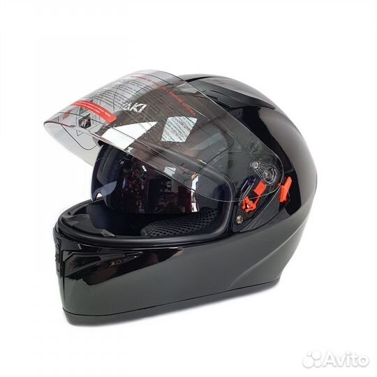 Шлем Ataki JK316 Solid черный глянцевый
