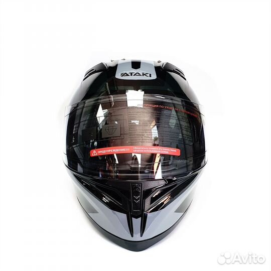Шлем Ataki JK316 Route черный/серый глянцевый