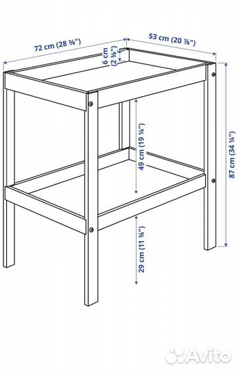 Пеленальный столик икеа белый