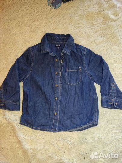 Джинсовая рубашка 80 86