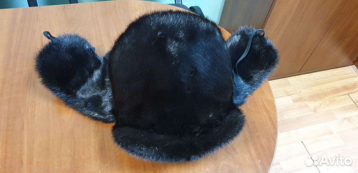 Норковая шапка ушанка мужская