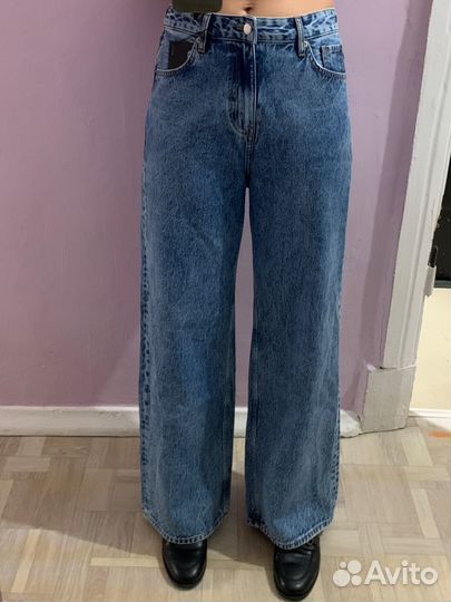 Джинсы wide широкие р.28