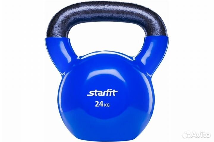 Гиря виниловая Starfit 24 кг, темно-синяя