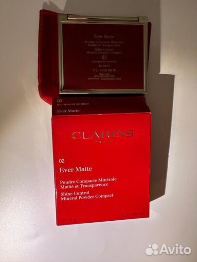 Пудра clarins 02 компактная с матирующим эффектом