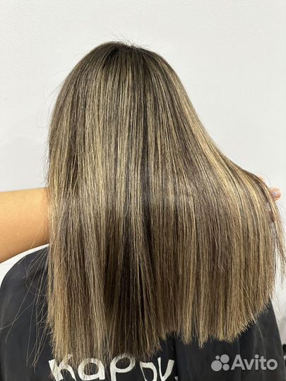 Кератиновое выпрямление волос