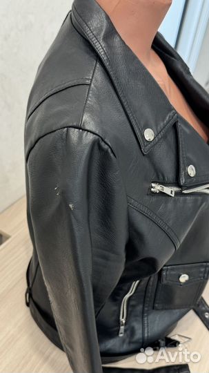 Кожаная куртка косуха женская