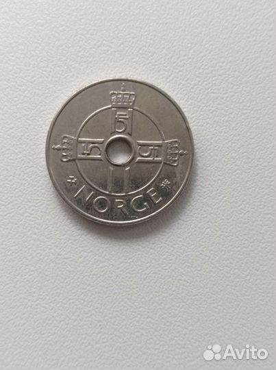 1 норвежская krona 1998 года