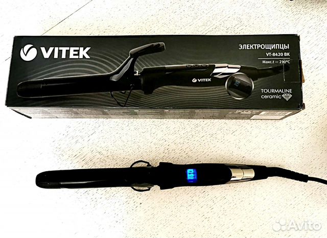Щипцы Vitek 8420 турмалиновое покрыт регулировка t