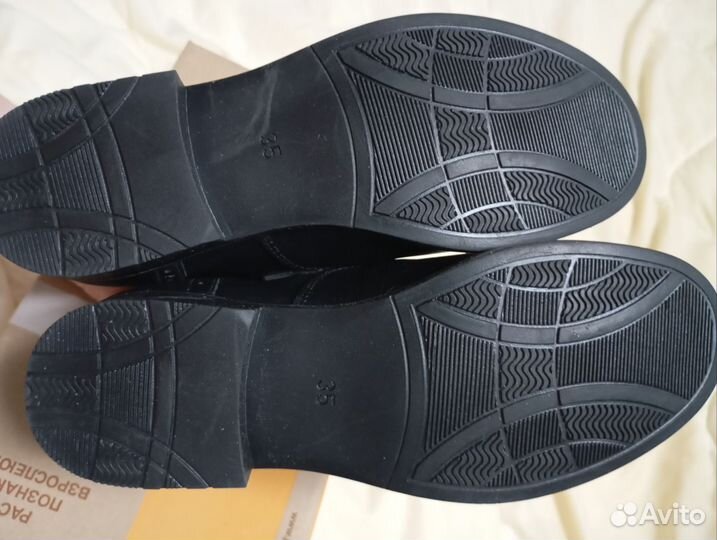 Ботинки Парижская коммуна, 35 р,новые из кожи