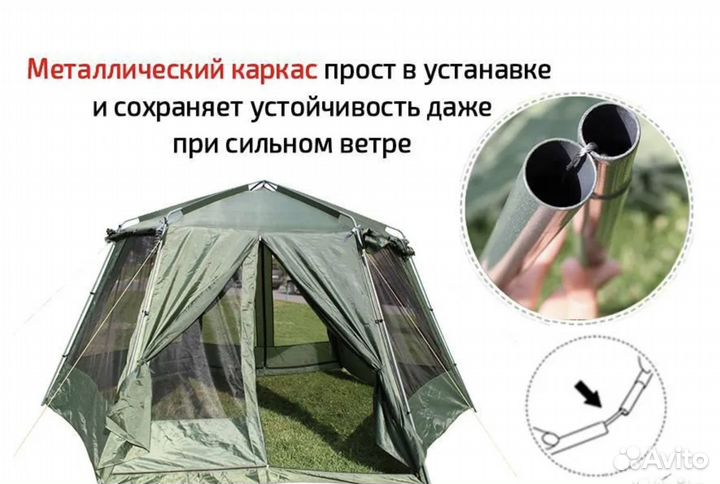 Шатер дачный на 7 человек