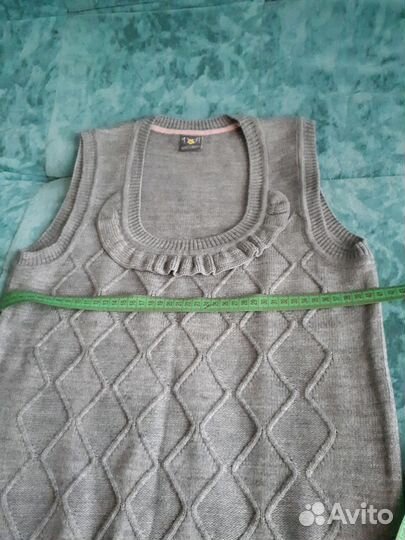 Жилет теплый новый школьный серый р.158