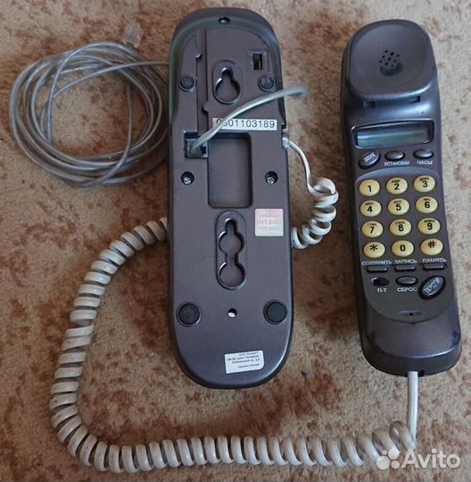 Телефон проводной домашний стационарный кнопочный