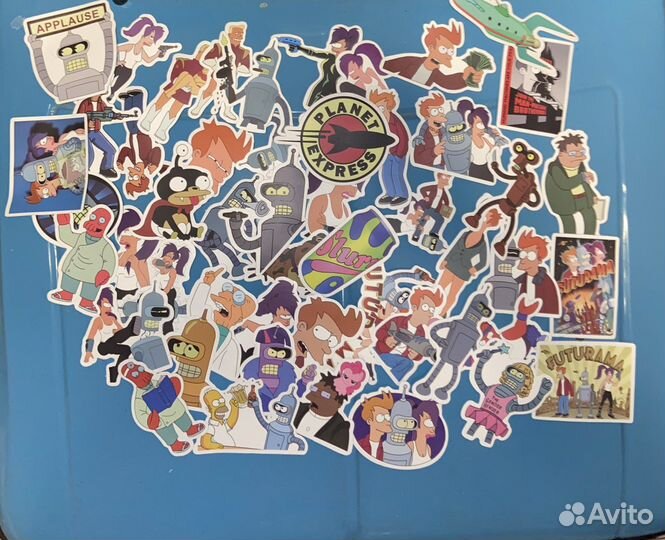 Наклейки futurama 50шт