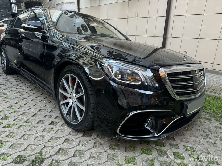 Mercedes-Benz S-класс AMG 4.0 AT, 2018, битый, 63 500 км