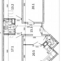 3-к. квартира, 93 м², 8/18 эт.