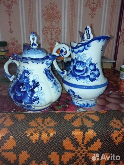 Гжель СССР посуда