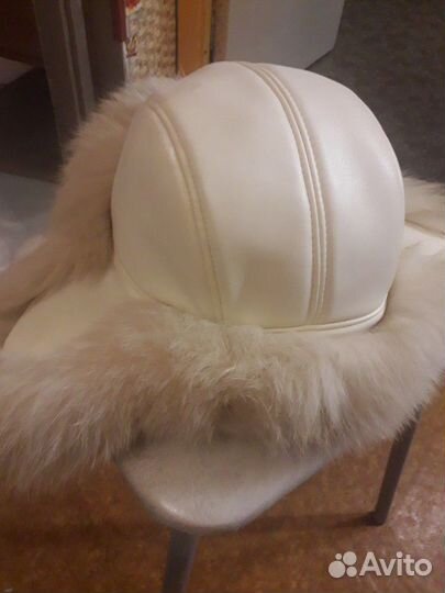 Зимняя шапка, песец, женская