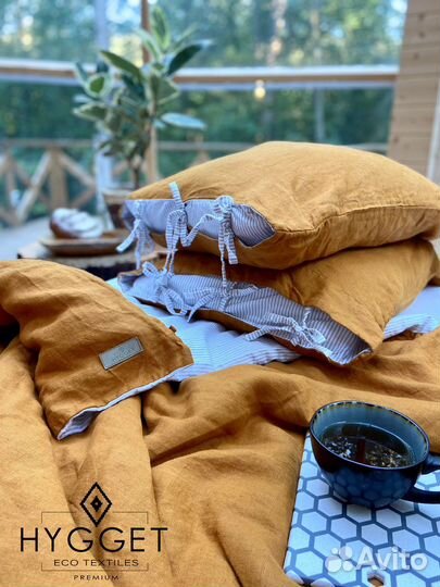 Комплект постельного белья astrid горчица евро