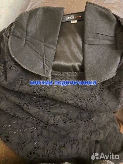 Платье черное стрейч с подкладом.oodji ultra, 46