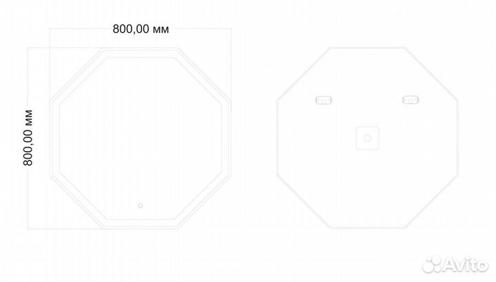 Зеркало с подсветкой ART&MAX argo AM-Arg-800-800