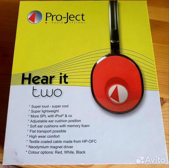 Наушники Pro-Ject Hear it two