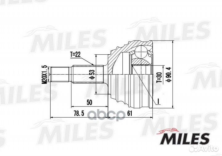 ШРУС наружный VW G3/passat 1.6-2.0 88-02 (GKN 3