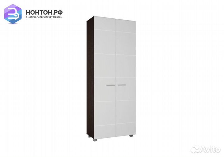 Шкаф 2-створчатый Моника венге / белый глянец
