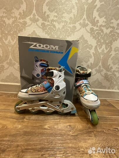 Роликовые коньки раздвижные. Размер 33-36