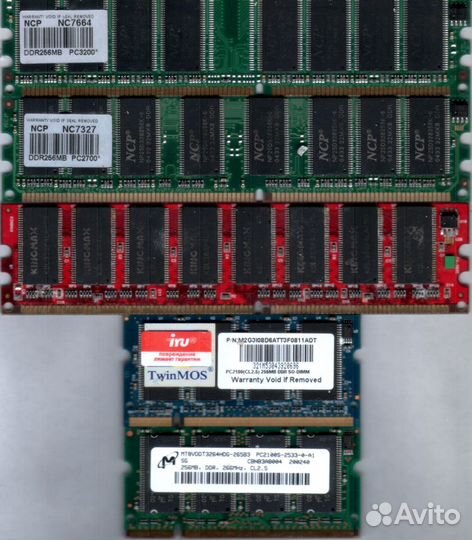 Модули памяти DDR, DDR2 и DDR3