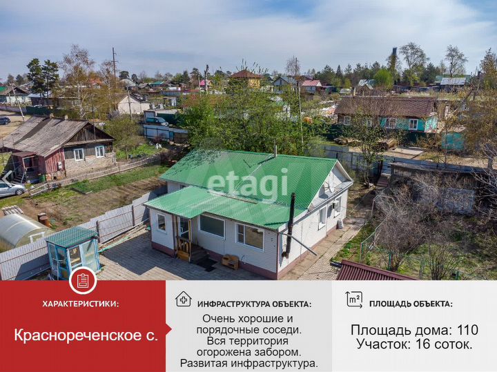 Дом 100,5 м² на участке 16 сот.