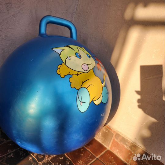 Мяч попрыгун с ручкой 45см