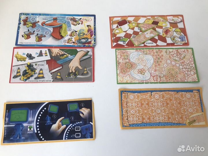 Вкладыши от киндер-сюрпризов