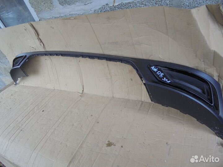 Юбка спойлер заднего бампера Audi Q8 S-Line