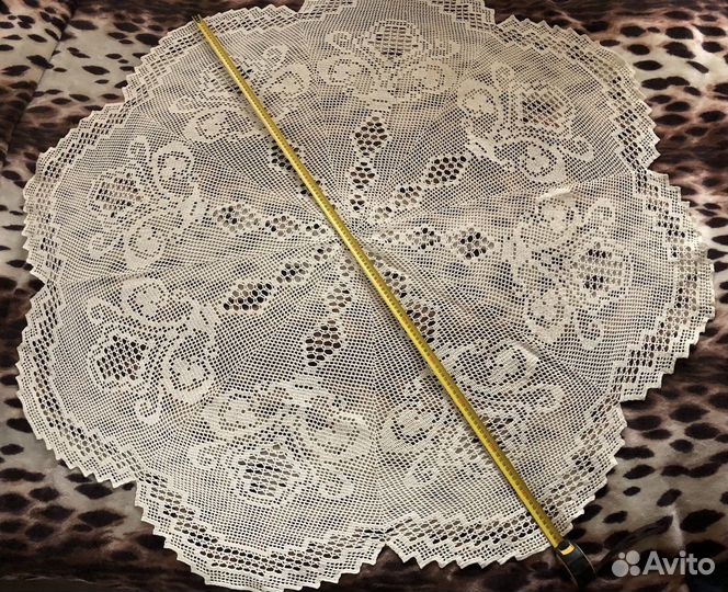 Скатерть круглая вязаная