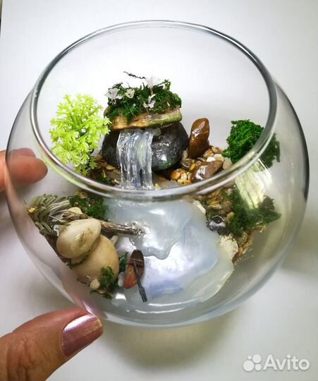 Подарок, сувенир микромир/флорариум/водопад