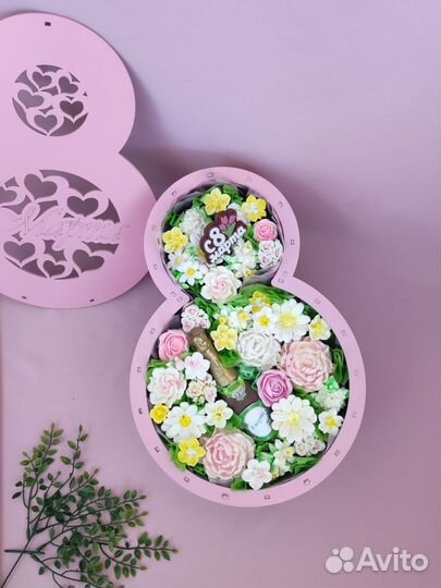 Съедобный букет из зефира к 8 марта