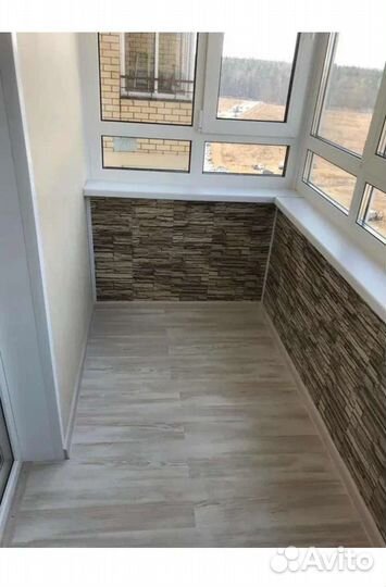 Обшивка балконов, установка окна пвх