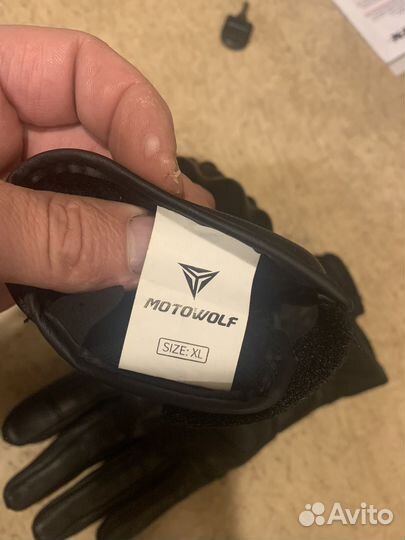 Мотоперчатки кожаные